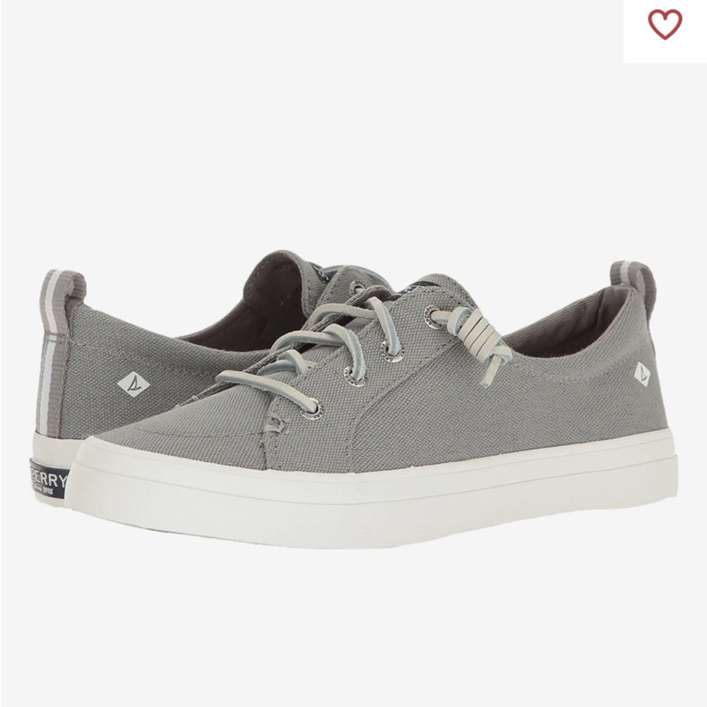 Sperry Crest Vibe Gray Casual Comfort Sneaker Shoes Women's Sz 8 STS9904